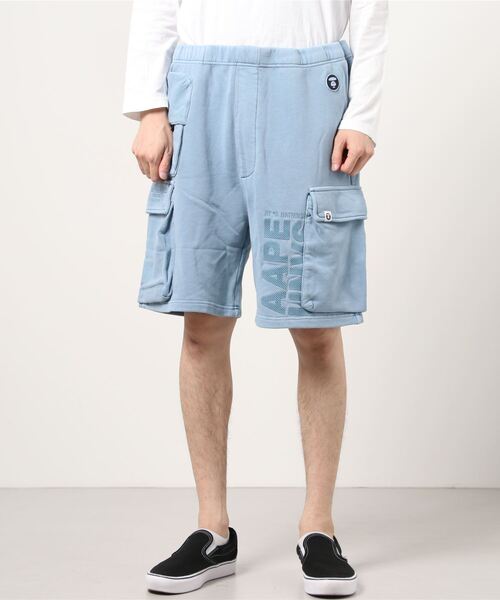 AAPE BY A BATHING APE（エーエイプバイアベイシングエイプ）の「AAPE SWEAT SHORTS（スウェットパンツ・メンズ・ブラック×シルバー/ブルー系その他/ベージュ系その他2・LARGE/SMALL/MEDIUM/X-LARGE）」の22枚目の写真