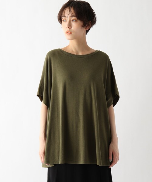 JET（ジェット）の「◆【ウォッシャブル】リネン混ポンチョ風プルオーバー（Tシャツ/カットソー・レディース・ホワイト系/ブラック/カーキ・04）」の16枚目の写真