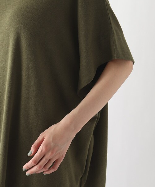 JET（ジェット）の「◆【ウォッシャブル】リネン混ポンチョ風プルオーバー（Tシャツ/カットソー・レディース・ホワイト系/ブラック/カーキ・04）」の8枚目の写真