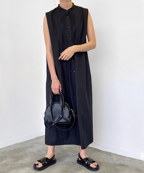 Birthday room（バースデイルーム）の「50ブロードタックノースリーブワンピース（ワンピース・レディース・ホワイト/ライトブルー/ブラック/グリーン・FREE）」の13枚目の写真