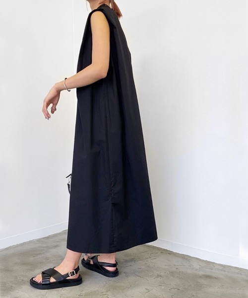 Birthday room（バースデイルーム）の「50ブロードタックノースリーブワンピース（ワンピース・レディース・ホワイト/ライトブルー/ブラック/グリーン・FREE）」の16枚目の写真