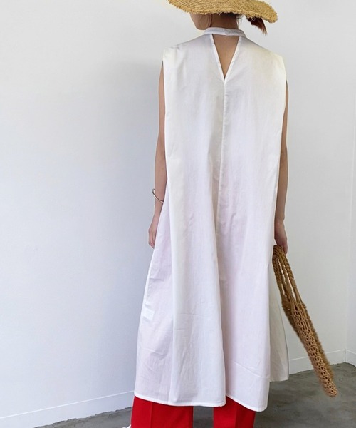 Birthday room（バースデイルーム）の「50ブロードタックノースリーブワンピース（ワンピース・レディース・ホワイト/ライトブルー/ブラック/グリーン・FREE）」の22枚目の写真