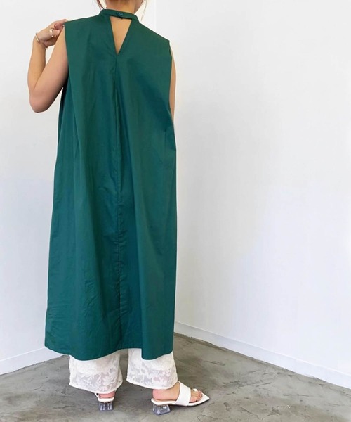 Birthday room（バースデイルーム）の「50ブロードタックノースリーブワンピース（ワンピース・レディース・ホワイト/ライトブルー/ブラック/グリーン・FREE）」の21枚目の写真