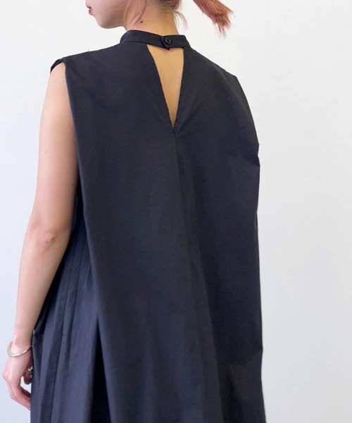 Birthday room（バースデイルーム）の「50ブロードタックノースリーブワンピース（ワンピース・レディース・ホワイト/ライトブルー/ブラック/グリーン・FREE）」の5枚目の写真