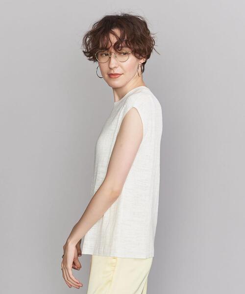 BEAUTY&YOUTH UNITED ARROWS（ビューティーアンドユースユナイテッドアローズ）の「BY スラブクルーネック ノースリーブニット -ウォッシャブル-◆（ニット/セーター・レディース・ホワイト/ブラック/ライラック・FREE）」の13枚目の写真