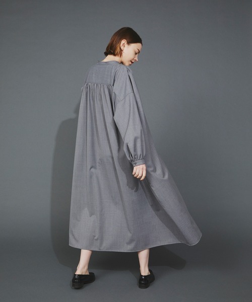 F/CE. (エフシーイー)の「F/CE. GATHERED LONG DRESS / エフシーイー ギャザー ロングドレス(ワンピース・レディース・ブラック/グレー・FREE)」の5枚目の写真