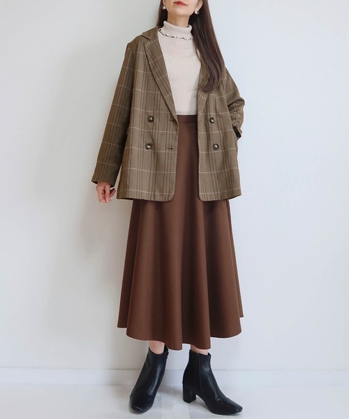 PURIL（ピュリル）の「【PURIL】ダブルブレストテーラードジャケット（テーラードジャケット・レディース・ブラック/グレー系その他/ブラウン系その他・S/M）」の3枚目の写真