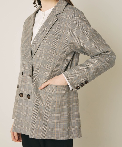 PURIL（ピュリル）の「【PURIL】ダブルブレストテーラードジャケット（テーラードジャケット・レディース・ブラック/グレー系その他/ブラウン系その他・S/M）」の7枚目の写真