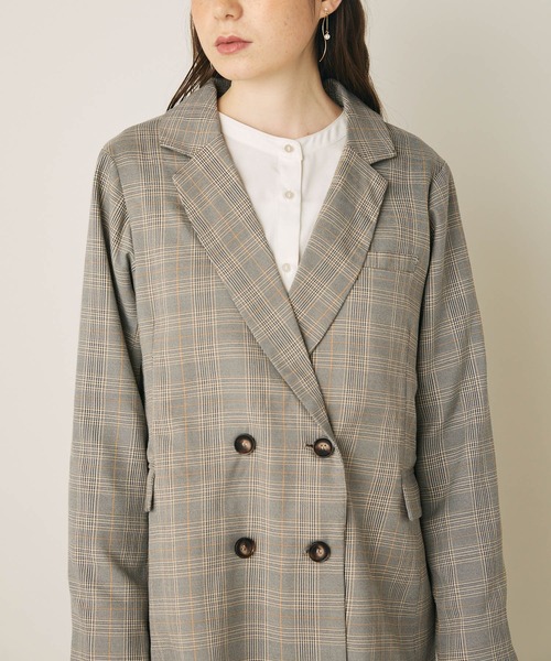 PURIL（ピュリル）の「【PURIL】ダブルブレストテーラードジャケット（テーラードジャケット・レディース・ブラック/グレー系その他/ブラウン系その他・S/M）」の8枚目の写真