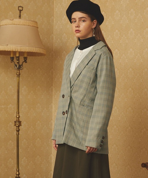 PURIL（ピュリル）の「【PURIL】ダブルブレストテーラードジャケット（テーラードジャケット・レディース・ブラック/グレー系その他/ブラウン系その他・S/M）」の19枚目の写真