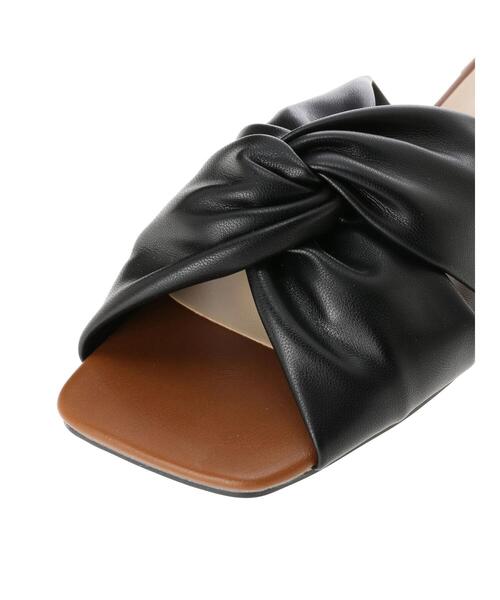 AMERICAN HOLIC（アメリカンホリック）の「ねじりローヒールサンダル　＊●（サンダル・レディース・ブラック/ダークブラウン/グリーン/ライトベージュ・S/M/L）」の9枚目の写真