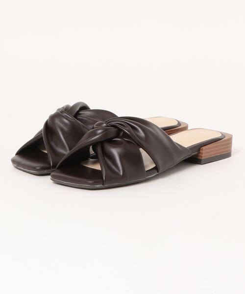 AMERICAN HOLIC（アメリカンホリック）の「ねじりローヒールサンダル　＊●（サンダル・レディース・ブラック/ダークブラウン/グリーン/ライトベージュ・S/M/L）」の17枚目の写真