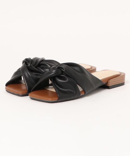 AMERICAN HOLIC（アメリカンホリック）の「ねじりローヒールサンダル　＊●（サンダル・レディース・ブラック/ダークブラウン/グリーン/ライトベージュ・S/M/L）」の18枚目の写真