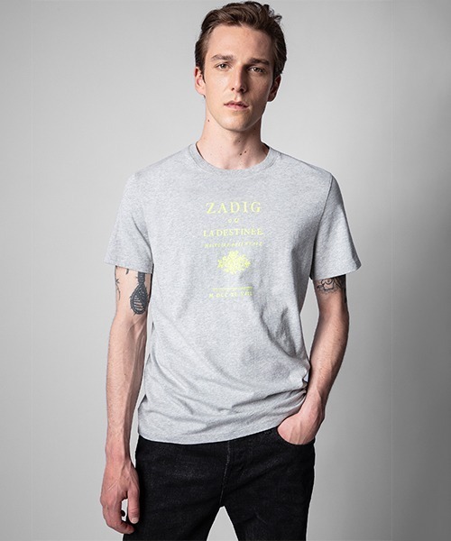 ZADIG&VOLTAIRE(ザディグ エ ヴォルテール)の「TOMMY HC ZADIG OU LA DESTINEE(Tシャツ/カットソー・メンズ・ホワイト/グレー・S/M/XS/L)」の2枚目の写真