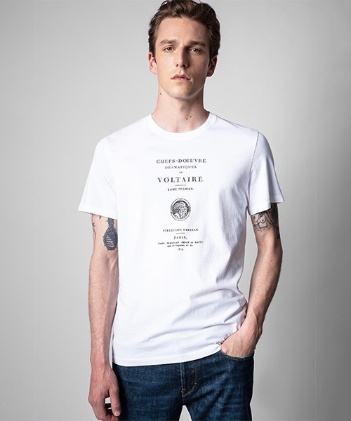 ZADIG&VOLTAIRE(ザディグ エ ヴォルテール)の「TOMMY HC ZADIG OU LA DESTINEE(Tシャツ/カットソー・メンズ・ホワイト/グレー・S/M/XS/L)」の7枚目の写真