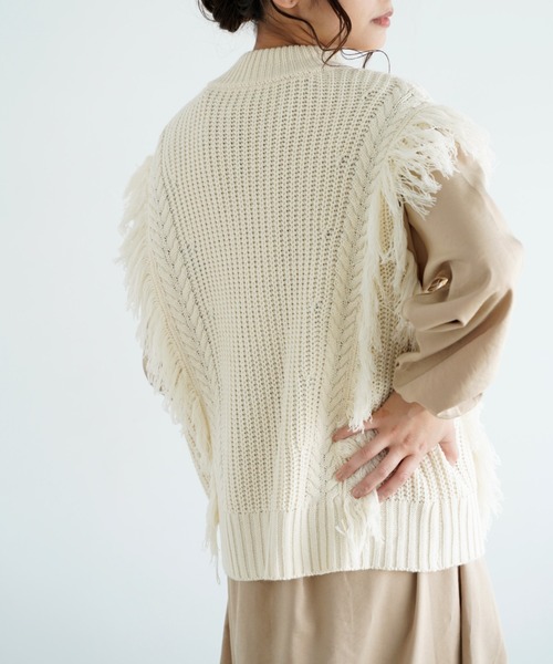 Chiaro（キアロ）の「フリンジニットベスト（ベスト）」 - WEAR