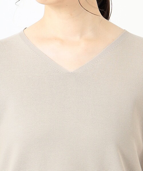 J.PRESS Ladies（J.プレス レディス）の「【洗える】フォールコットンヤーン ニット（ニット/セーター・レディース・ベージュ系/ネイビー系/ワイン系/スモーキーグリーン系・SMALL）」の17枚目の写真
