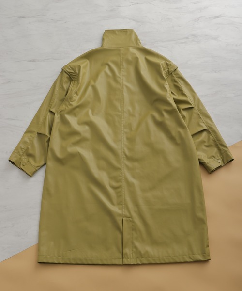 VACANCY(ヴァカンシー)の「ヴィーガンレザーマルチ2wayビックシルエットコート(その他アウター・レディース・ブラック/グリーン/ナチュラル・FREE)」の8枚目の写真