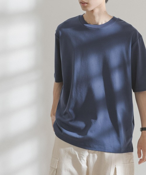 FORK&SPOON(フォークアンドスプーン)の「FORK&SPOON スムースショートスリーブTシャツ(Tシャツ/カットソー・メンズ・グリーン系その他/オフホワイト/ネイビー・5/4)」の4枚目の写真