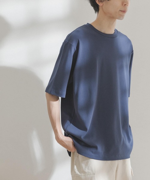 FORK&SPOON(フォークアンドスプーン)の「FORK&SPOON スムースショートスリーブTシャツ(Tシャツ/カットソー・メンズ・グリーン系その他/オフホワイト/ネイビー・5/4)」の5枚目の写真