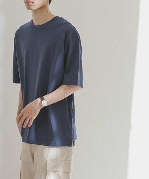 FORK&SPOON(フォークアンドスプーン)の「FORK&SPOON スムースショートスリーブTシャツ(Tシャツ/カットソー・メンズ・グリーン系その他/オフホワイト/ネイビー・5/4)」の6枚目の写真