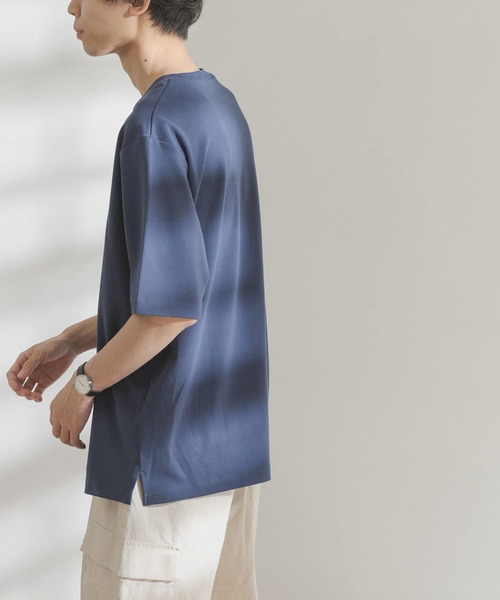 FORK&SPOON(フォークアンドスプーン)の「FORK&SPOON スムースショートスリーブTシャツ(Tシャツ/カットソー・メンズ・グリーン系その他/オフホワイト/ネイビー・5/4)」の8枚目の写真