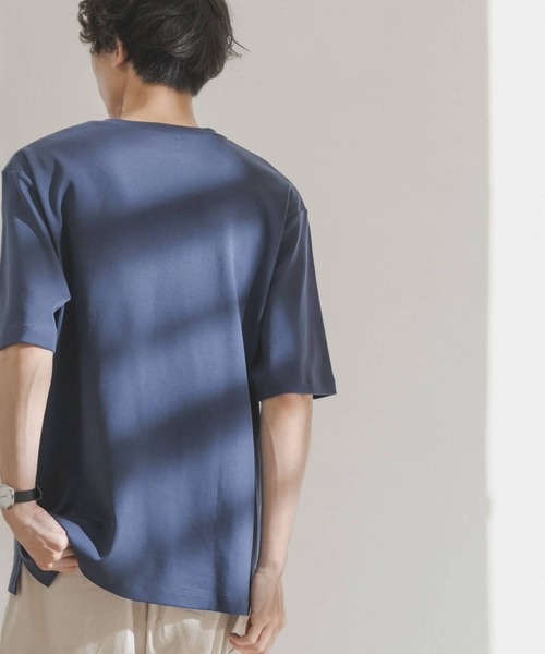 FORK&SPOON(フォークアンドスプーン)の「FORK&SPOON スムースショートスリーブTシャツ(Tシャツ/カットソー・メンズ・グリーン系その他/オフホワイト/ネイビー・5/4)」の9枚目の写真