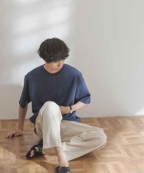 FORK&SPOON(フォークアンドスプーン)の「FORK&SPOON スムースショートスリーブTシャツ(Tシャツ/カットソー・メンズ・グリーン系その他/オフホワイト/ネイビー・5/4)」の10枚目の写真