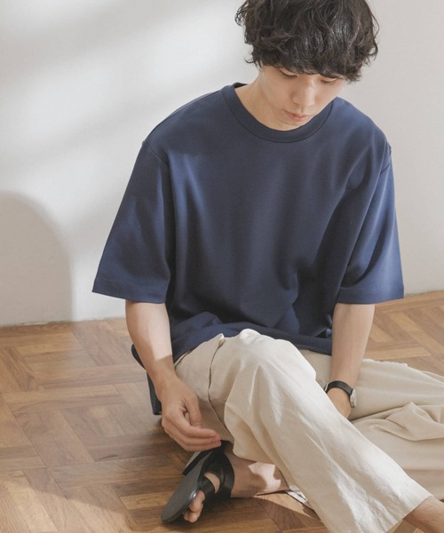 FORK&SPOON(フォークアンドスプーン)の「FORK&SPOON スムースショートスリーブTシャツ(Tシャツ/カットソー・メンズ・グリーン系その他/オフホワイト/ネイビー・5/4)」の11枚目の写真