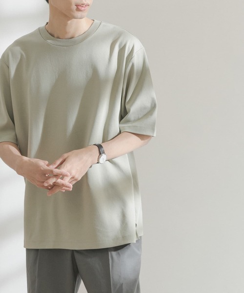 FORK&SPOON(フォークアンドスプーン)の「FORK&SPOON スムースショートスリーブTシャツ(Tシャツ/カットソー・メンズ・グリーン系その他/オフホワイト/ネイビー・5/4)」の14枚目の写真