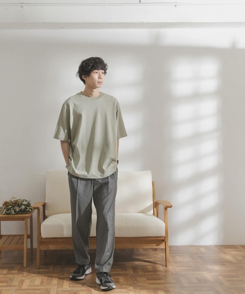 FORK&SPOON(フォークアンドスプーン)の「FORK&SPOON スムースショートスリーブTシャツ(Tシャツ/カットソー・メンズ・グリーン系その他/オフホワイト/ネイビー・5/4)」の19枚目の写真