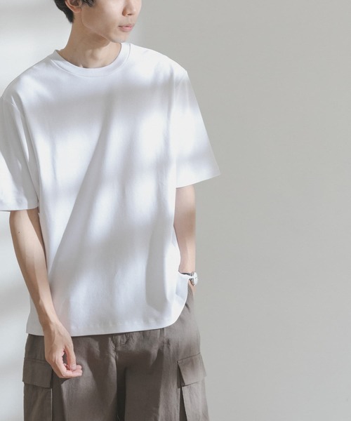 FORK&SPOON(フォークアンドスプーン)の「FORK&SPOON スムースショートスリーブTシャツ(Tシャツ/カットソー・メンズ・グリーン系その他/オフホワイト/ネイビー・5/4)」の20枚目の写真