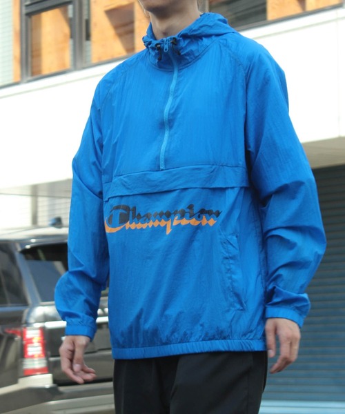 00s Champion アノラックパーカー ナイロン ハーフジップ L A59 00s Champion アノラックパーカー ナイロン ハーフジップ L A59