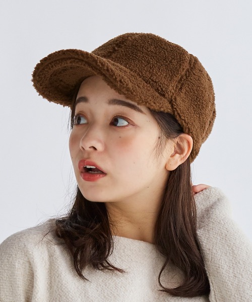 14+(イチヨンプラス)の「ボアキャップ(キャップ・レディース・ブラック/ブラウン/オフホワイト/モカ・FREE)」の3枚目の写真