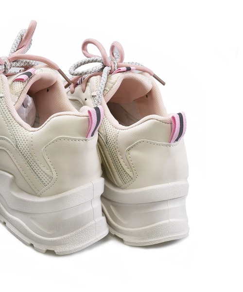 NOFALL（ノーフォール）の「レースアップダッドスニーカー（スニーカー・レディース・ホワイト/パープル/ピンク・LL/3L/SS/S/M/L）」の7枚目の写真