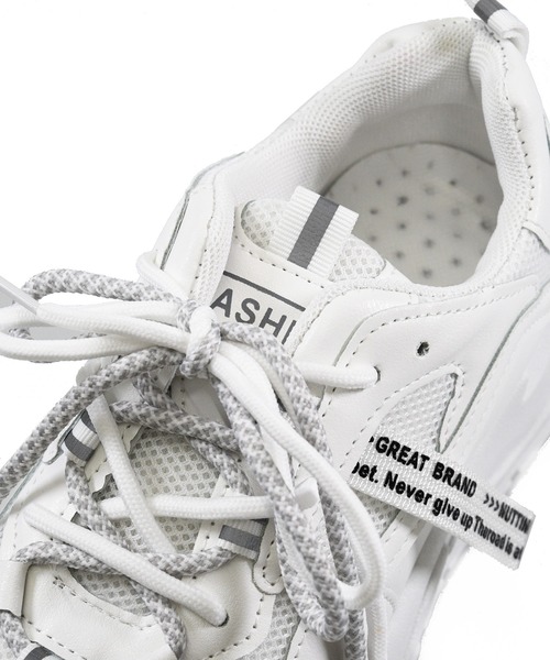 NOFALL（ノーフォール）の「レースアップダッドスニーカー（スニーカー・レディース・ホワイト/パープル/ピンク・LL/3L/SS/S/M/L）」の9枚目の写真