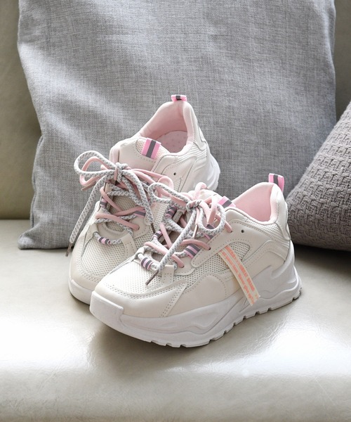 NOFALL（ノーフォール）の「レースアップダッドスニーカー（スニーカー・レディース・ホワイト/パープル/ピンク・LL/3L/SS/S/M/L）」の16枚目の写真
