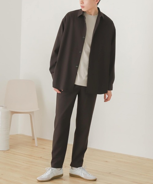 SENSE OF PLACE by URBAN RESEARCH（センスオブプレイスバイアーバンリサーチ）の「『セットアップ対応』カラールーズシャツA（シャツ/ブラウス・メンズ・ライトベージュ/グレー/ブラウン/ホワイト/ブラック・MEDIUM/LARGE）」の5枚目の写真