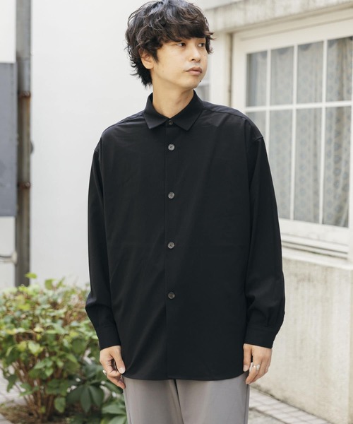 SENSE OF PLACE by URBAN RESEARCH（センスオブプレイスバイアーバンリサーチ）の「『セットアップ対応』カラールーズシャツA（シャツ/ブラウス・メンズ・ライトベージュ/グレー/ブラウン/ホワイト/ブラック・MEDIUM/LARGE）」の3枚目の写真