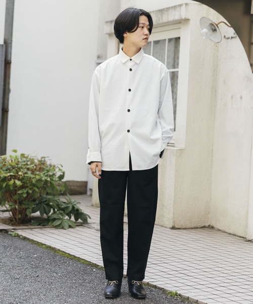 SENSE OF PLACE by URBAN RESEARCH（センスオブプレイスバイアーバンリサーチ）の「『セットアップ対応』カラールーズシャツA（シャツ/ブラウス・メンズ・ライトベージュ/グレー/ブラウン/ホワイト/ブラック・MEDIUM/LARGE）」の7枚目の写真