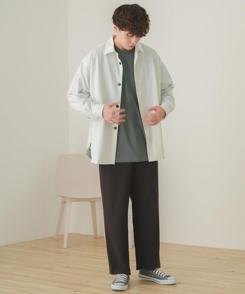 SENSE OF PLACE by URBAN RESEARCH（センスオブプレイスバイアーバンリサーチ）の「『セットアップ対応』カラールーズシャツA（シャツ/ブラウス・メンズ・ライトベージュ/グレー/ブラウン/ホワイト/ブラック・MEDIUM/LARGE）」の14枚目の写真