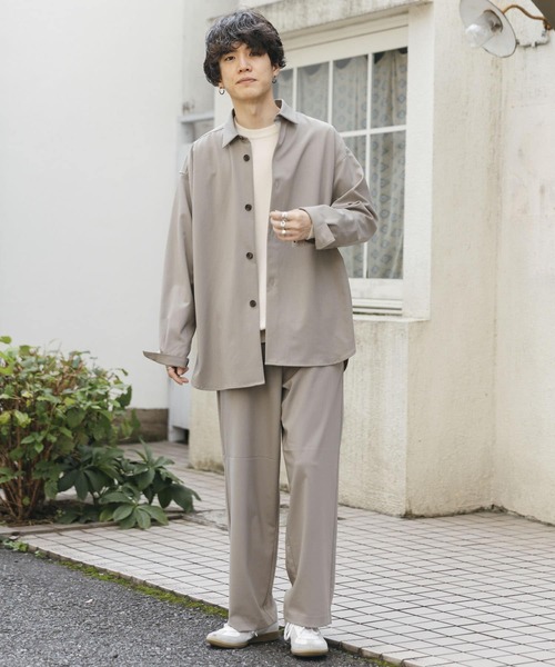 SENSE OF PLACE by URBAN RESEARCH（センスオブプレイスバイアーバンリサーチ）の「『セットアップ対応』カラールーズシャツA（シャツ/ブラウス・メンズ・ライトベージュ/グレー/ブラウン/ホワイト/ブラック・MEDIUM/LARGE）」の18枚目の写真