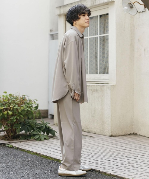 SENSE OF PLACE by URBAN RESEARCH（センスオブプレイスバイアーバンリサーチ）の「『セットアップ対応』カラールーズシャツA（シャツ/ブラウス・メンズ・ライトベージュ/グレー/ブラウン/ホワイト/ブラック・MEDIUM/LARGE）」の19枚目の写真