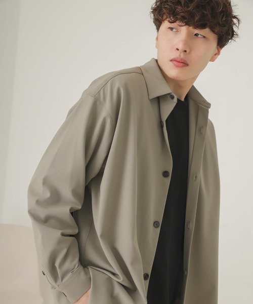 SENSE OF PLACE by URBAN RESEARCH（センスオブプレイスバイアーバンリサーチ）の「『セットアップ対応』カラールーズシャツA（シャツ/ブラウス・メンズ・ライトベージュ/グレー/ブラウン/ホワイト/ブラック・MEDIUM/LARGE）」の20枚目の写真