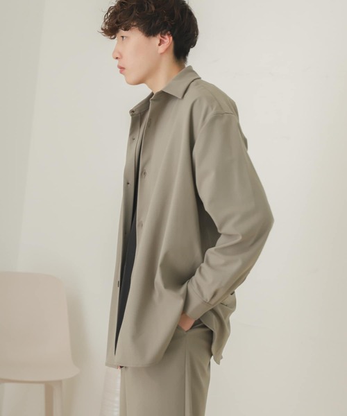 SENSE OF PLACE by URBAN RESEARCH（センスオブプレイスバイアーバンリサーチ）の「『セットアップ対応』カラールーズシャツA（シャツ/ブラウス・メンズ・ライトベージュ/グレー/ブラウン/ホワイト/ブラック・MEDIUM/LARGE）」の22枚目の写真