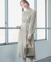 Andemiu | 【ミニ丈WEB限定】ランダムドットプリーツワンピース219522(ワンピース)