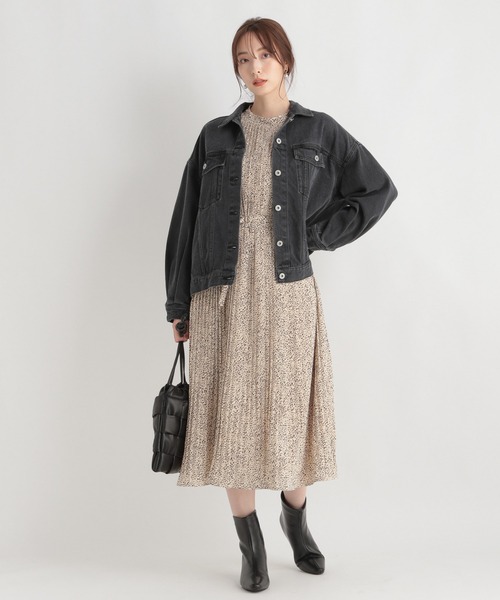 Andemiu（アンデミュウ）の「【ミニ丈WEB限定】ランダムドットプリーツワンピース219522（ワンピース・レディース・ブラック/ブラウン/アイボリー/ブラック系その他/ベージュ/グリーン・FREE/フリー）」の11枚目の写真