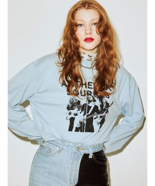 jouetie（ジュエティ）の「シアーレイヤードロンT（Tシャツ/カットソー・レディース・ライトブルー/ブラック/オフホワイト・MEDIUM）」の3枚目の写真