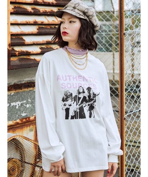 jouetie（ジュエティ）の「シアーレイヤードロンT（Tシャツ/カットソー・レディース・ライトブルー/ブラック/オフホワイト・MEDIUM）」の9枚目の写真