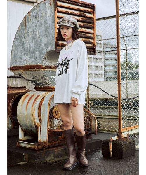 jouetie（ジュエティ）の「シアーレイヤードロンT（Tシャツ/カットソー・レディース・ライトブルー/ブラック/オフホワイト・MEDIUM）」の18枚目の写真